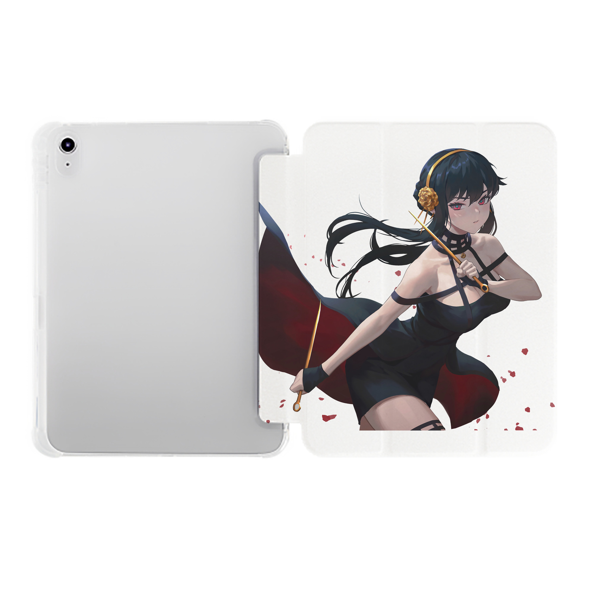 （画像用） SPY×FAMILY间谍家家酒 IPad ケース ペン収納付き 三つ折りスタンド PUレザー×シリコン 対応機種9.5/10.5/10.9インチ